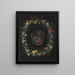Flower Garland Painting with the Adoration of the Shepherds - Frans Francken the Younger — framed artwork on a wall