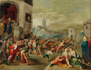 Pilate washing his hands in innocence - Frans Francken the Younger — artwork view