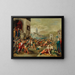 Pilate washing his hands in innocence - Frans Francken the Younger — framed artwork on a wall