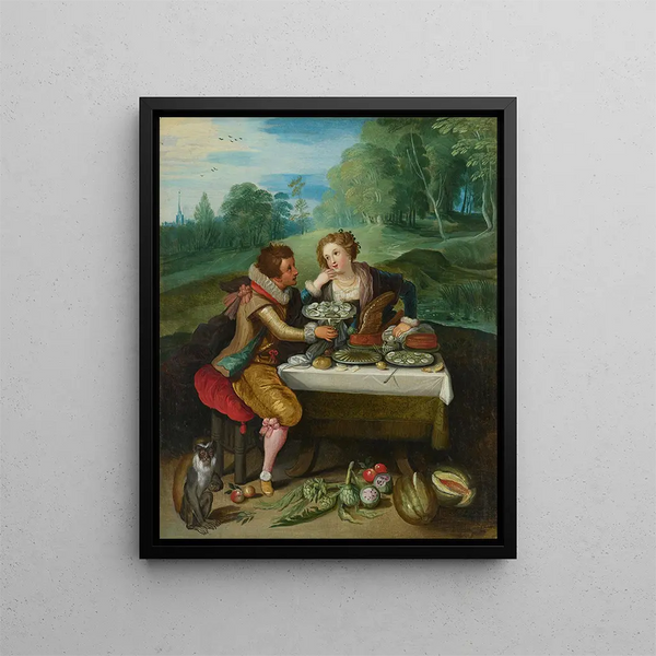 Taste - Frans Francken the Younger — framed artwork on a wall
