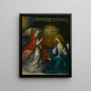L'Annonciation - Frans Francken le Jeune — framed artwork on a wall