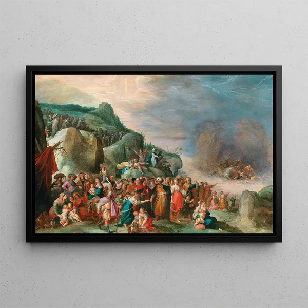 La traversée de la mer Rouge - Frans Francken le Jeune — framed artwork on a wall