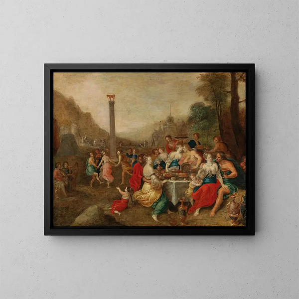 La Danse autour du Veau d'Or - Frans Francken le Jeune — framed artwork on a wall