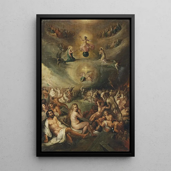 The Day of Judgment - Frans Francken the Younger — framed artwork on a wall