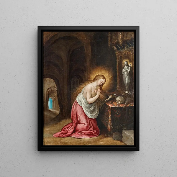 La pénitente Marie-Madeleine - Frans Francken le Jeune — framed artwork on a wall