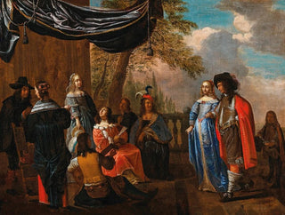 An Elegant Company on a Terrace - Frans Geffels — artwork view