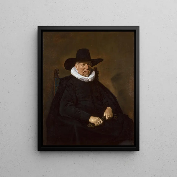 Portrait of an elderly man traditionally called Heer Bodolphe - Frans Hals — framed artwork on a wall