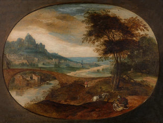 Landscape with the Good Samaritan - Frans Mostaert — artwork view
