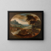 Landscape with the Good Samaritan - Frans Mostaert — framed artwork on a wall