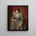 Elisabeth of France Painting, formerly Anne of Austria - Frans Pourbus the Elder — framed artwork on a wall