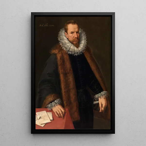 Nicolaas de Hellincx, Royal Advisor - Frans Pourbus the Younger — framed artwork on a wall