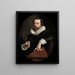 Portrait of the Italian poet Giambattista Marino - Frans Pourbus the Younger — framed artwork on a wall