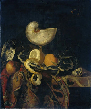 Still life with Nautilus shell - Frans SantAcker — artwork view