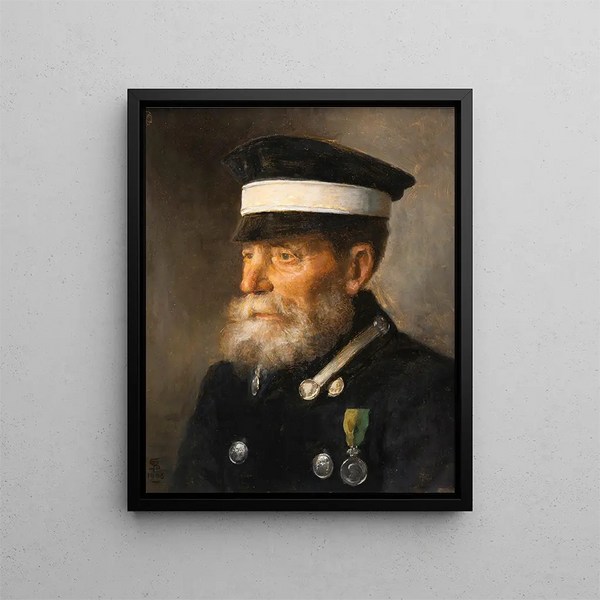Jens the Truck Driver Painting - Frans Schwartz — framed artwork on a wall