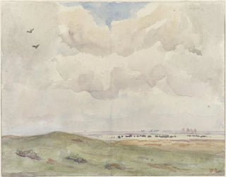 Landscape of dunes with a herd - Frans Smissaert — artwork view