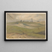 Landscape of dunes with lighthouse and net menders - Frans Smissaert — framed artwork on a wall