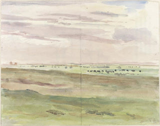 Landscape of prairie with herds - Frans Smissaert — artwork view