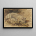 Pig with piglets - Frans Smissaert — framed artwork on a wall