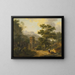 Mountain landscape with a village - Frans Swagers — framed artwork on a wall