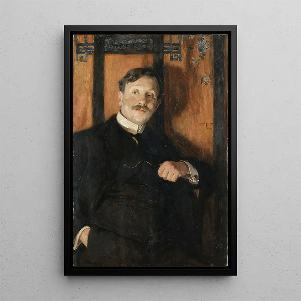 Portrait of the art critic Sander Pierron - Frans Van Holder — framed artwork on a wall