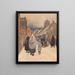 Sunday morning in winter - Frans Van Leemputten — framed artwork on a wall