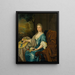 Maria Clara van der Hagen 1703-1765 - Frans van Mieris the Younger — framed artwork on a wall