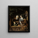 L'épicerie - Frans van Mieris le Jeune — framed artwork on a wall