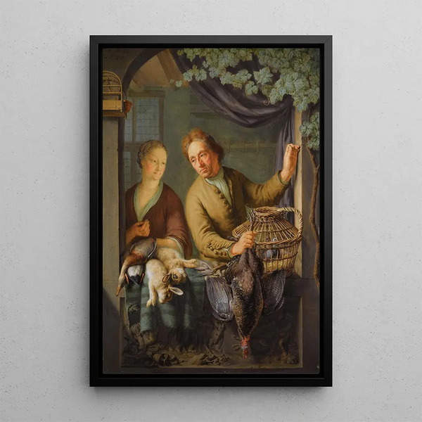 Le Volailler - Frans van Mieris the Younger — framed artwork on a wall