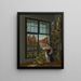 Woman at the Window Malines 1816 - Frans Vervloet — framed artwork on a wall