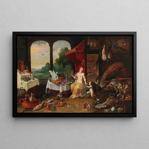 Allégorie du goût - Frans Wouters — framed artwork on a wall