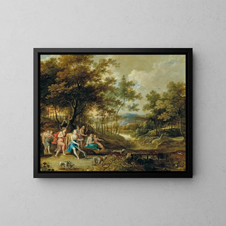 La déesse Diane chassant - Frans Wouters — framed artwork on a wall