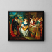 a music society on a terrace - Frans Xaver Hendrick Verbeeck — framed artwork on a wall