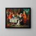 an elegant company at the table - Frans Xaver Hendrick Verbeeck — framed artwork on a wall