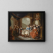 Elegant Society Painting during a Festive Meal - Frans Xaver Hendrick Verbeeck — framed artwork on a wall