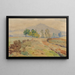 Landscape painting with castle ruins - František Kaván — framed artwork on a wall