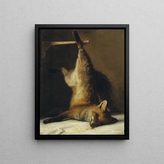 Fox Dead - Frants Diderik Böe — framed artwork on a wall