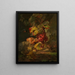 Still life with grapes - Frants Diderik Böe — framed artwork on a wall