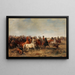 A herd of horses - Franz Adam — framed artwork on a wall