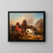 Horses Attacked by Lions - Franz Adam — framed artwork on a wall