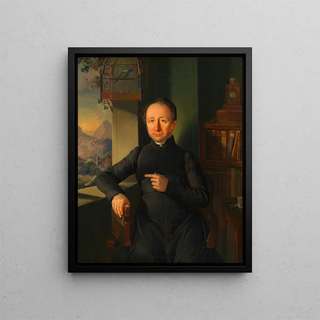 Günther Anton, secular priest and philosopher writer - Franz Aichholzer — framed artwork on a wall