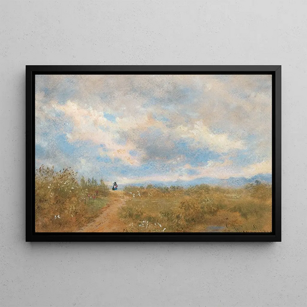 Summer Landscape Painting - Franz Alt — framed artwork on a wall