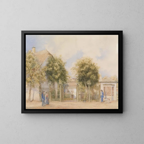 House Biedermeier - Franz Alt — framed artwork on a wall
