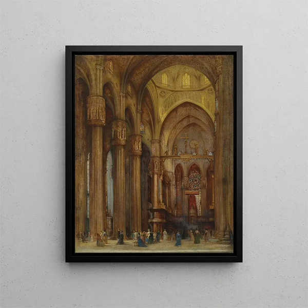View of Milan Cathedral - Franz Alt — framed artwork on a wall
