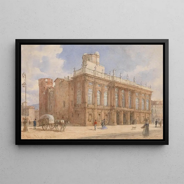 Château royal à Turin - Franz Alt — framed artwork on a wall