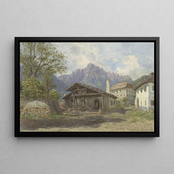 View of Lienz - Franz Alt — framed artwork on a wall