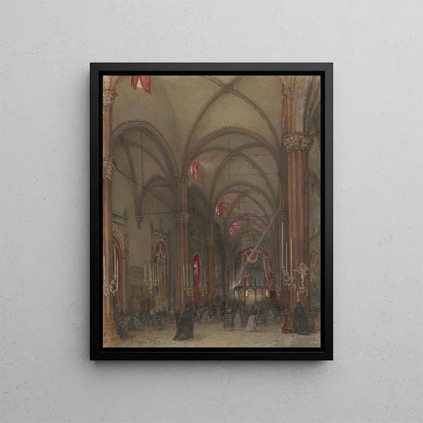 Interior of the Verona Cathedral - Franz Alt — framed artwork on a wall