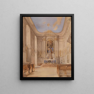 Interior of the church - Franz Alt — framed artwork on a wall