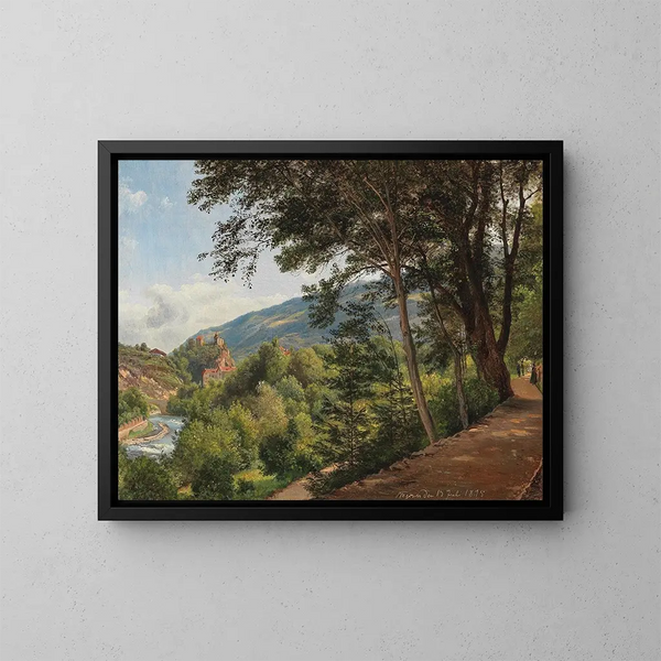 Scene at Meran - Franz Alt — framed artwork on a wall