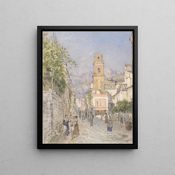 Sorrento motif painting - Franz Alt — framed artwork on a wall