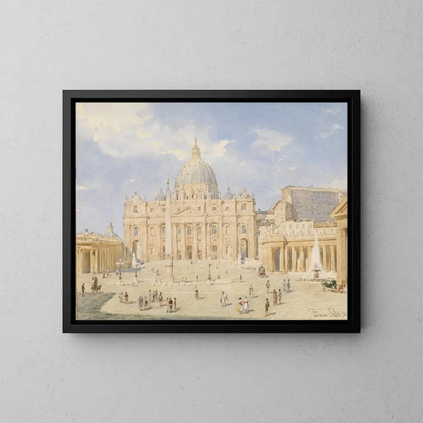 Place Saint-Pierre, Rome - Franz Alt — framed artwork on a wall